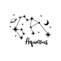 Star Zodiac Constellation Vinyl Sticker Car Window Decor, Horoscope Zodiac Sign Laptop Decals for Apple Pro/Air Decoration