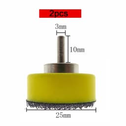 2pcs 1 Inch 25mm Back-up Sanding Pad 2.35mm Shank or M6 Thread 3mm Shank for Hook and Loop Sanding Discs for Dremel Accessories