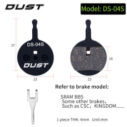 DUST 1 Set Semi-Metal Bicycle Hydraulic Disc Brake Pads MTB Mountain Bike Parts for SHIMANO XT XTR M315 SRAM Avid BB5 BB7 E1 E3