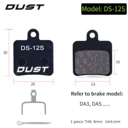 DUST 1 Set Semi-Metal Bicycle Hydraulic Disc Brake Pads MTB Mountain Bike Parts for SHIMANO XT XTR M315 SRAM Avid BB5 BB7 E1 E3