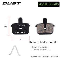 DUST 1 Set Semi-Metal Bicycle Hydraulic Disc Brake Pads MTB Mountain Bike Parts for SHIMANO XT XTR M315 SRAM Avid BB5 BB7 E1 E3
