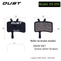 DUST 1 Set Semi-Metal Bicycle Hydraulic Disc Brake Pads MTB Mountain Bike Parts for SHIMANO XT XTR M315 SRAM Avid BB5 BB7 E1 E3