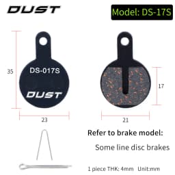 DUST 1 Set Semi-Metal Bicycle Hydraulic Disc Brake Pads MTB Mountain Bike Parts for SHIMANO XT XTR M315 SRAM Avid BB5 BB7 E1 E3