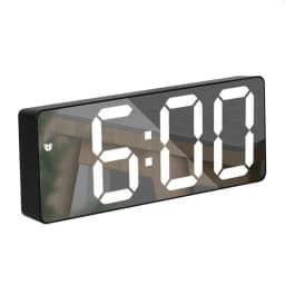 Acrylic/Mirror Digital Alarm Clock Voice Control Snooze Night Mode Table Clock 12/24H Anti-disturb Funtion Electronic LED Clock
