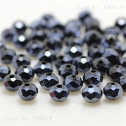 Isywaka Light Blue Colors 4*6mm 50pcs Rondelle Austria Faceted Crystal Glass Beads Loose Spacer Round Beads for Jewelry Making