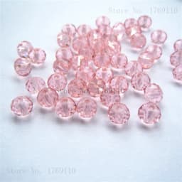Isywaka Light Blue Colors 4*6mm 50pcs Rondelle Austria Faceted Crystal Glass Beads Loose Spacer Round Beads for Jewelry Making