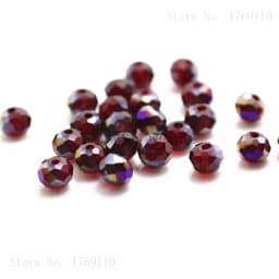 Isywaka Light Blue Colors 4*6mm 50pcs Rondelle Austria Faceted Crystal Glass Beads Loose Spacer Round Beads for Jewelry Making