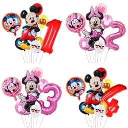1set Mickey and Minne Foil Balloon Set Mickey Mouse Kids Birthday Decoration Balloon Baby Shower Party Decorate Supplies