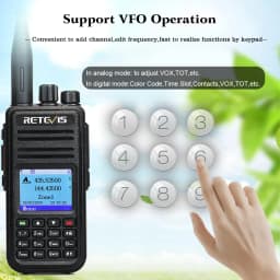 Retevis RT3S Walkie Talkie DMR Radio Long Range Walkie Talkies Camping Ham Radio UHF VHF GPS AES256 Encryption Digital Portable