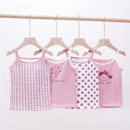 4Pcs Summer Tank Tops For Girls Cartoon Underwear Young Teens In Lingerie Cotton Sport Top Children Undershirts Sleeveless Vest