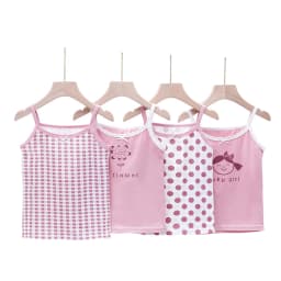 4Pcs Summer Tank Tops For Girls Cartoon Underwear Young Teens In Lingerie Cotton Sport Top Children Undershirts Sleeveless Vest