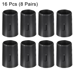 Uxcell 16pcs Shelving Sleeves Wire Shelving Shelf Lock Clips Fixed Plastic Clip for Wire Shelving System Home Shelf Accessories