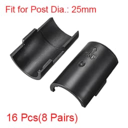 Uxcell 16pcs Shelving Sleeves Wire Shelving Shelf Lock Clips Fixed Plastic Clip for Wire Shelving System Home Shelf Accessories