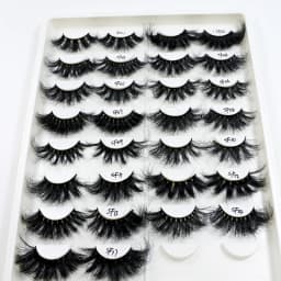 Mink Lashes Wholesale 5/10/30/50 Pairs 25mm Eyelashes Long Wispy Messy Fluffy Lashes Bulk Makeup 25 mm Mink Eyelashes
