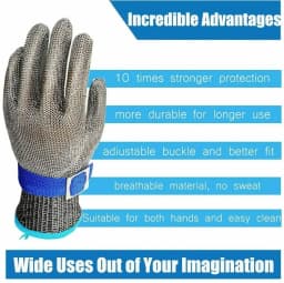 LPRED 1/2/6/10 Pc Cut Resistant Stainless Steel Gloves Working Safety Gloves Metal Mesh Anti Cutting For Butcher Worker