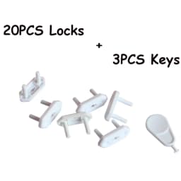 EUDEMON 20pcs Chile/Brazil Power Socket Outlet Plug Protective ABS Cover Anti Electric Baby Safety Protector Double Security