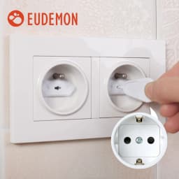 EUDEMON 20pcs Chile/Brazil Power Socket Outlet Plug Protective ABS Cover Anti Electric Baby Safety Protector Double Security