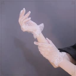 1 Pair White/Red/Beige Bridal Gloves Elegant Short Paragraph Rhinestone White Lace Glove Beautiful Wedding Accessories