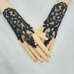 1 Pair White/Red/Beige Bridal Gloves Elegant Short Paragraph Rhinestone White Lace Glove Beautiful Wedding Accessories