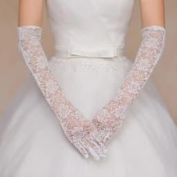 1 Pair White/Red/Beige Bridal Gloves Elegant Short Paragraph Rhinestone White Lace Glove Beautiful Wedding Accessories