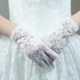 1 Pair White/Red/Beige Bridal Gloves Elegant Short Paragraph Rhinestone White Lace Glove Beautiful Wedding Accessories