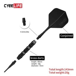 CyeeLife 20g Soft Tipped Darts Professional Indoor Plastic Tip Darts Set For Electronic Dartboard Games Plastic Storage Box