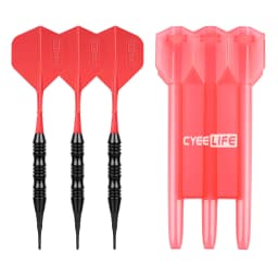 CyeeLife 20g Soft Tipped Darts Professional Indoor Plastic Tip Darts Set For Electronic Dartboard Games Plastic Storage Box
