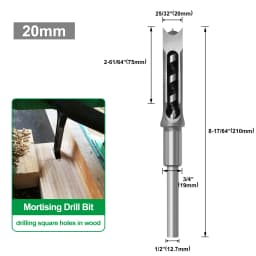 1pc 6-30mm Woodworking Square Drill Bit Mortise Hole Drill Tools Woodworking Tool
