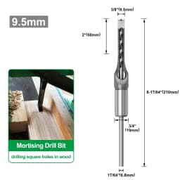 1pc 6-30mm Woodworking Square Drill Bit Mortise Hole Drill Tools Woodworking Tool