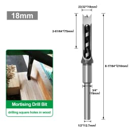 1pc 6-30mm Woodworking Square Drill Bit Mortise Hole Drill Tools Woodworking Tool