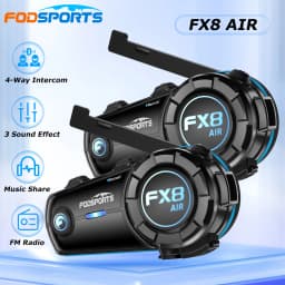 Fodsports FX8 Air Intercom Motorcycle Helmet Headset 4 Riders Bluetooth Headsets 1000m Moto Intercoms,Music Share,FM,Waterproof
