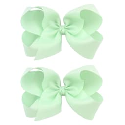 2Pcs/lot 6'' Solid Color Grosgrain Ribbon Bows Hair Clips For Cute Girls Large Handmade Hairpins Barrettes Kids Hair Accessories