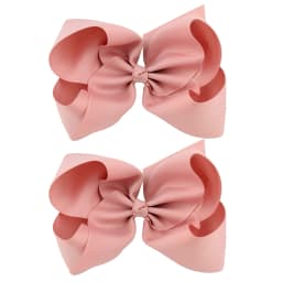 2Pcs/lot 6'' Solid Color Grosgrain Ribbon Bows Hair Clips For Cute Girls Large Handmade Hairpins Barrettes Kids Hair Accessories