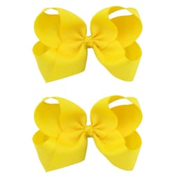2Pcs/lot 6'' Solid Color Grosgrain Ribbon Bows Hair Clips For Cute Girls Large Handmade Hairpins Barrettes Kids Hair Accessories