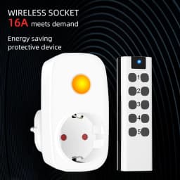 Smart Socket 16A EU French Power Plug 433Mhz Universal Remote Control Switch Controller 220V LED Programmable Electrical Outlets