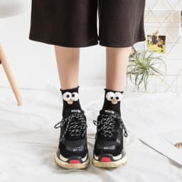 Funny Socks Women's Short Cotton Hot Sale 3D eyes Designer Fashion Amusing Lovely Harajuku kawaii Gift Happy Cute Socks