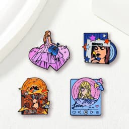 European and American Famous Pop Singer Enamel Pins Creative Music Peripheral Brooches Souvenir Jewelry Gifts For Fans
