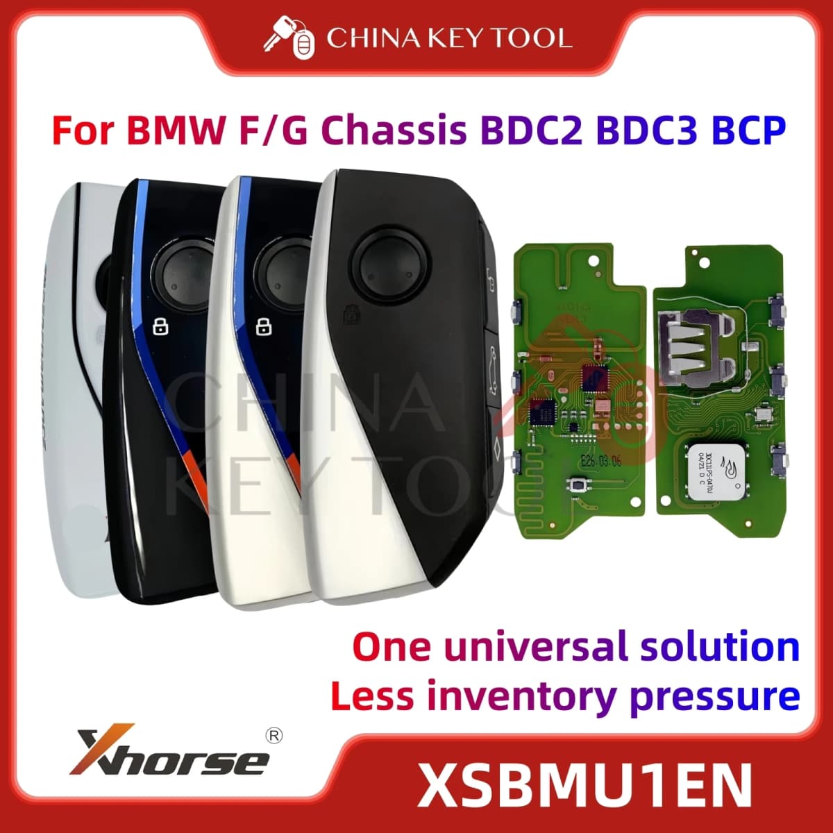 Xhorse XSBMU1EN XM38 BM Series Smart Key for BMW F/G chassis BDC2 BDC3 BCP systems U-Shape Style with Key Shell