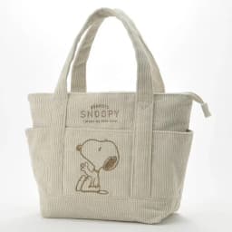 2026 New Peanuts Snoopy Corduroy Tote Bag for Women Embroidered Cartoon Handbag Beige Multi-pocket Bag Casual Daily Shopping Bag