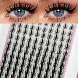 140pcs Fairy Eyelash 8-18mm Lazy Segmented False Eyelash Natural Thick Curling Easy for Beginners to Use