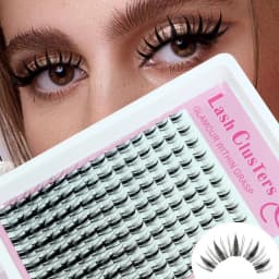 140pcs Fairy Eyelash 8-18mm Lazy Segmented False Eyelash Natural Thick Curling Easy for Beginners to Use