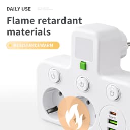 EU Socket Plug Outlet Socket 2-5AC With USB Sockets Electrical No Extension Cord With USB Type-C Ports Two specifications