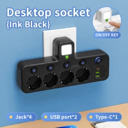 EU Socket Plug Outlet Socket 2-5AC With USB Sockets Electrical No Extension Cord With USB Type-C Ports Two specifications