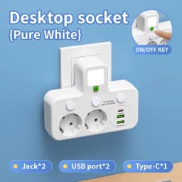 EU Socket Plug Outlet Socket 2-5AC With USB Sockets Electrical No Extension Cord With USB Type-C Ports Two specifications