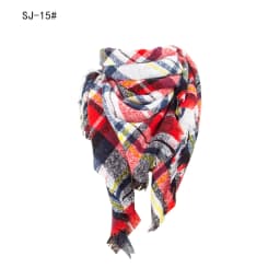 Women Winter Scarf Triangle Knitted Scarf Casual Ladies Plaid Pashmina Shawl and Wrap Female Foulard Scarves Echarpe Bufanda