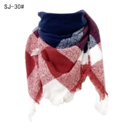 Women Winter Scarf Triangle Knitted Scarf Casual Ladies Plaid Pashmina Shawl and Wrap Female Foulard Scarves Echarpe Bufanda