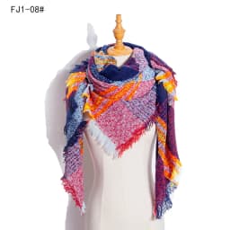Women Winter Scarf Triangle Knitted Scarf Casual Ladies Plaid Pashmina Shawl and Wrap Female Foulard Scarves Echarpe Bufanda