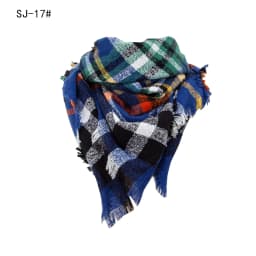 Women Winter Scarf Triangle Knitted Scarf Casual Ladies Plaid Pashmina Shawl and Wrap Female Foulard Scarves Echarpe Bufanda