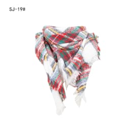 Women Winter Scarf Triangle Knitted Scarf Casual Ladies Plaid Pashmina Shawl and Wrap Female Foulard Scarves Echarpe Bufanda