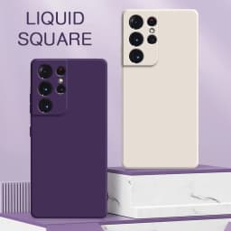 Square Liquid Phone Cover Case for Samsung Galaxy S20 S21 S22 FE Plus Ultra 5G Anti Shock Silicnoe Back Fundas S20Plus S21Ultra